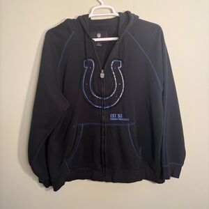 NFL Pro Line Indianapolis Colts black zip hoodie men’s XXL football sweatshirt